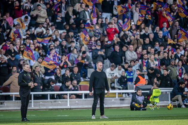 November 30, 2024, Barcelona, Spain: Head Coach Hansi Flick FC Barcelona, Barca looks on during a La Liga EA Sports match between FC Barcelona and UD Las Palmas at Estadi Olimpic Lluis Companys. Final Score: FC Barcelona 1:2 UD Las Palmas Barcelona Spain - ZUMAs197 20241130_aaa_s197_366 Copyright: xFelipexMondinox