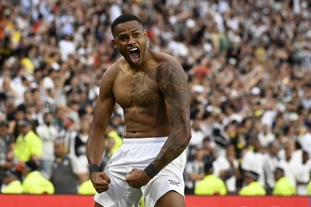 Bilder des Jahres 2024, Sport 11 November Sport Themen der Woche KW48 Sport Bilder des Tages Atletico Mineiro v Botafogo: Final - Copa CONMEBOL Libertadores 2024 Junior Santos of Botafogo celebrates after scoring the team s third goal during the Copa Libertadores final football match between Brazil s Atletico Mineiro and Brazil s Botafogo at Stadium Antonio V. Liberti in Buenos Aires, Argentina, on November 30, 2024. Ciudad Autonoma de Buenos Aires Argentina  Copyright: xJuanxManuelxBaezx originalFilename:baez-libertad241130_npeAv.jpg