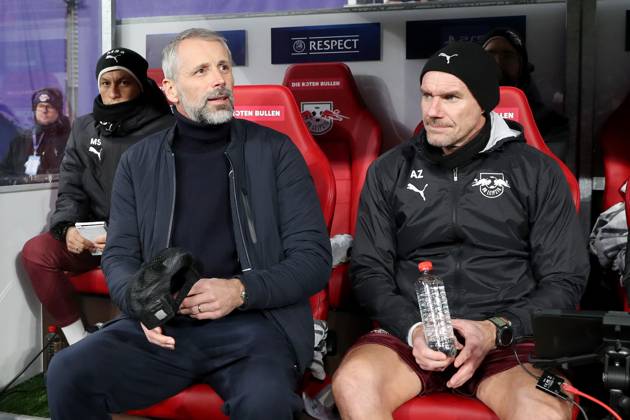 10.12.2024, xtgx, Fussball UEFA Champions League, RB Leipzig - Aston Villa emspor, v.l. Trainer Marco Rose (RB Leipzig) (DFL DFB REGULATIONS PROHIBIT ANY USE OF PHOTOGRAPHS as IMAGE SEQUENCES and or QUASI-VIDEO) Leipzig