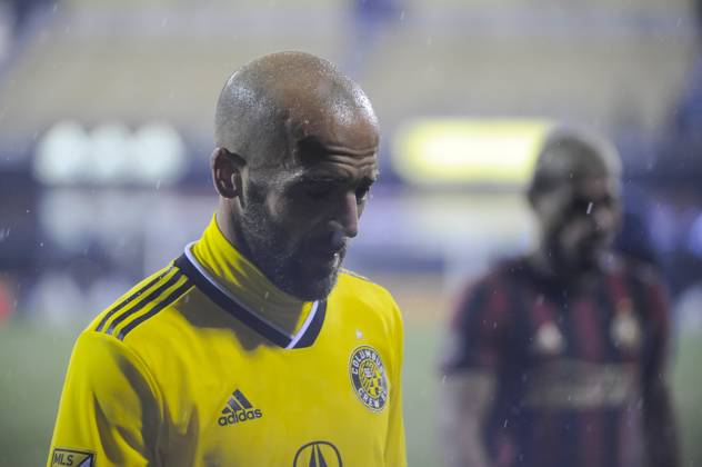 MLS, Fussball Herren, USA 2019: Atlanta vs Crew MAR 30 Saturday, March 30, 2019: Columbus Crew SC forward Federico Higuain (10) leaves the pitch after the first half of the match between Atlanta United and Columbus Crew at MAPFRE Stadium, in Columbus OH. Mandatory Photo Credit: Dorn Byg Cal Media. ..Columbus Crew 2 - Atlanta United 0 Columbus OH United States of America EDITORIAL USE ONLY Copyright: xx ZUMA-20190330_zaf_c04_608.jpg DornxBygx csmphototwo519474