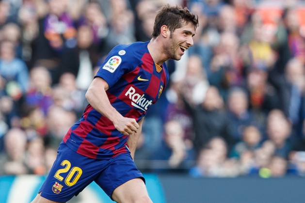 FC Barcelona, Barca v Getafe CF - La Liga Sergi Roberto of FC Barcelona celebrates a goal during the Liga match between FC Barcelona and Getafe CF at Camp Nou on February 15, 2020 in Barcelona, Spain. (Photo by DAX ESPA-Images) Barcelona Barcelona USA EDITORIAL USE ONLY Copyright: xx ZUMA-20200215_zaf_cs12_094.jpg ESPAxPhotoxAgencyx csmphototwo657621