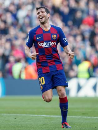 FC Barcelona, Barca v Getafe CF - La Liga Sergi Roberto of FC Barcelona celebrates a goal during the Liga match between FC Barcelona and Getafe CF at Camp Nou on February 15, 2020 in Barcelona, Spain. (Photo by DAX ESPA-Images) Barcelona Barcelona USA EDITORIAL USE ONLY Copyright: xx ZUMA-20200215_zaf_cs12_088.jpg ESPAxPhotoxAgencyx csmphototwo657624