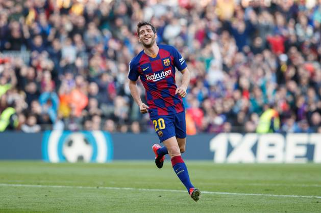 FC Barcelona, Barca v Getafe CF - La Liga Sergi Roberto of FC Barcelona celebrates a goal during the Liga match between FC Barcelona and Getafe CF at Camp Nou on February 15, 2020 in Barcelona, Spain. (Photo by DAX ESPA-Images) Barcelona Barcelona USA EDITORIAL USE ONLY Copyright: xx ZUMA-20200215_zaf_cs12_091.jpg ESPAxPhotoxAgencyx csmphototwo657701