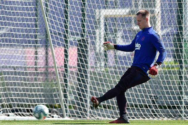 FC Barcelona, Barca Training Session and Press Comference BARCELONA, SPAIN - MARCH 06: Marc-Andre Ter Stegen of FC Barcelona during the training session at Ciutat Esportiva Joan Gamper on March 06, 2020 in Barcelona, Spain. (Photo by DAX ESPA-Images) Sant Joan Despo Barcelona USA EDITORIAL USE ONLY Copyright: xx ZUMA-20200306_zaf_cs12_008.jpg ESPAxPhotoxAgencyx csmphototwo667419