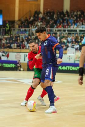 December 18, 2024, Povoa De Varzim, Porto, Portugal: BRUNO COELHO player from Portugal seen on action during the UEFA Futsal Euro 2026 Qualifying match between Portugal and Netherlands at Pavilhao Municipal da Povoa de Varzim 18, 2024 in Povoa de Varzim, Portugal. Final Score Portugal 4 - 2 Netherlands Povoa De Varzim Portugal - ZUMAl192 20241218_zsp_l192_005 Copyright: xMiguelxLemosx