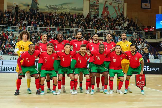 December 18, 2024, Povoa De Varzim, Porto, Portugal: Portugal squad for this game during the UEFA Futsal Euro 2026 Qualifying match between Portugal and Netherlands at Pavilhao Municipal da Povoa de Varzim 18, 2024 in Povoa de Varzim, Portugal. Final Score Portugal 4 - 2 Netherlands Povoa De Varzim Portugal - ZUMAl192 20241218_zsp_l192_007 Copyright: xMiguelxLemosx