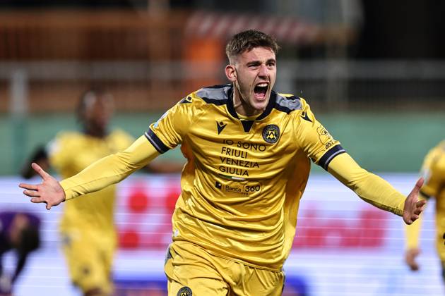 Firenze 23 12 2024 - campionato di calcio serie A Fiorentina-Udinese foto Image nella foto: esultanza gol Lorenzo Lucca