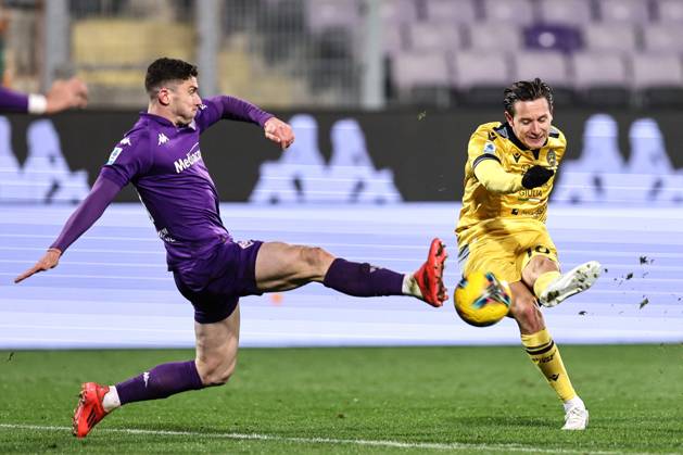 Firenze 23 12 2024 - campionato di calcio serie A Fiorentina-Udinese foto Image nella foto: gol Florian Thauvin