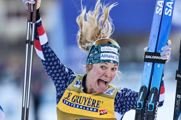 Tour de Ski cross country skiing 2024 25 Toblach, Italy 20241228 USA s Jessie Diggins during the World Cup cross country sprint finals at The Nordic Arena in Toblach during the Tour De Ski Photo Geir Olsen NTB Toblach Italy EDITORIAL USE ONLY RESTRICTED USE FOR BETTING COMPANIES  Copyright: xGeirxOlsenx xNTBx
