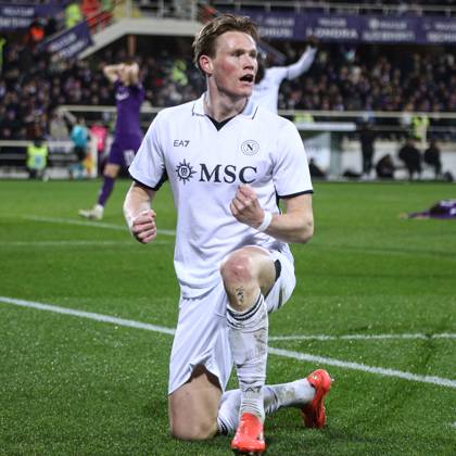 Firenze 04 01 2025 - campionato di calcio serie A Fiorentina-Napoli foto Image nella foto: esultanza gol Scott McTominay