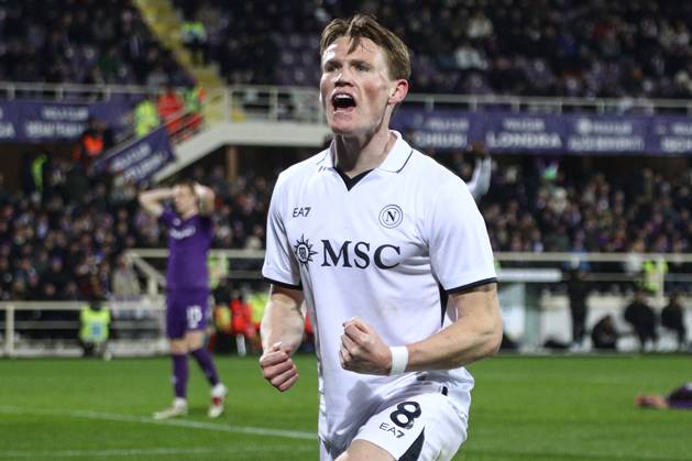Firenze 04 01 2025 - campionato di calcio serie A Fiorentina-Napoli foto Image nella foto: esultanza gol Scott McTominay