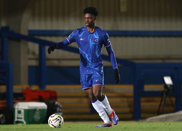 - Chelsea U21, U 21 v Sporting CP U21, Premier League International Cup, Kingsmeadow Stadium, London, UK - 7th January 2025. Daniel Weir Crystal Pix Sam Rak Sakyi of Chelsea U21. - Chelsea U21 v Sporting CP U21, Premier League International Cup, Kingsmeadow Stadium, London, UK - 7th January 2025. Daniel Weir Crystal Pix London Kingsmeadow Stadium UK Copyright: xDanxWeirx CP_Chelsea_U21_Sporting_CP_U21_55
