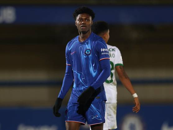 - Chelsea U21, U 21 v Sporting CP U21, Premier League International Cup, Kingsmeadow Stadium, London, UK - 7th January 2025. Daniel Weir Crystal Pix Sam Rak Sakyi of Chelsea U21. - Chelsea U21 v Sporting CP U21, Premier League International Cup, Kingsmeadow Stadium, London, UK - 7th January 2025. Daniel Weir Crystal Pix London Kingsmeadow Stadium UK Copyright: xDanxWeirx CP_Chelsea_U21_Sporting_CP_U21_64