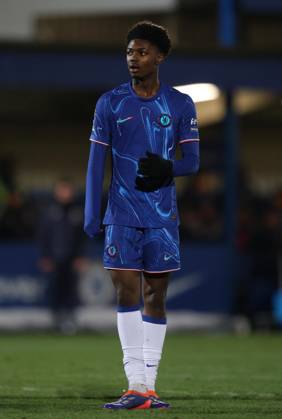 - Chelsea U21, U 21 v Sporting CP U21, Premier League International Cup, Kingsmeadow Stadium, London, UK - 7th January 2025. Daniel Weir Crystal Pix Sam Rak Sakyi of Chelsea U21. - Chelsea U21 v Sporting CP U21, Premier League International Cup, Kingsmeadow Stadium, London, UK - 7th January 2025. Daniel Weir Crystal Pix London Kingsmeadow Stadium UK Copyright: xDanxWeirx CP_Chelsea_U21_Sporting_CP_U21_71