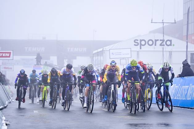 Belgian championship Cyclocross Zolder - day 1 ZOLDER, BELGIUM - JANUARY 11 : Start during the Junior Race of the 2025 Belgian Championships cyclocross in Zolder, Belgium, 11 01 2025 Zolder Belgium Copyright: xSesx