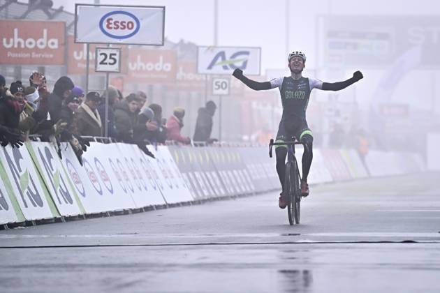 Belgian championship Cyclocross Zolder - day 1 ZOLDER, BELGIUM - JANUARY 11 : Arthur van den Boer belgian Champion during the Junior Race of the 2025 Belgian Championships cyclocross in Zolder, Belgium, 11 01 2025 Zolder Belgium Copyright: xSesx