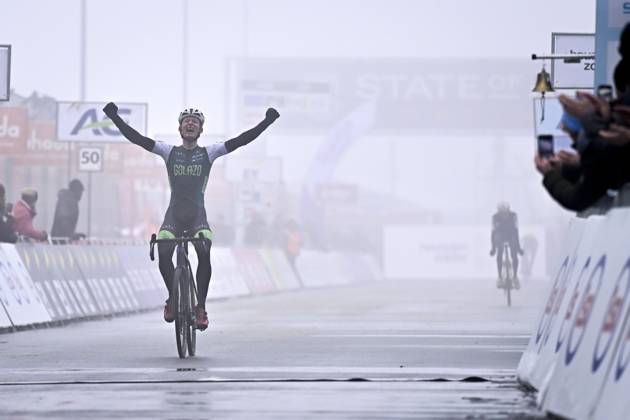 Belgian championship Cyclocross Zolder - day 1 ZOLDER, BELGIUM - JANUARY 11 : Arthur van den Boer belgian Champion during the Junior Race of the 2025 Belgian Championships cyclocross in Zolder, Belgium, 11 01 2025 Zolder Belgium Copyright: xSesx