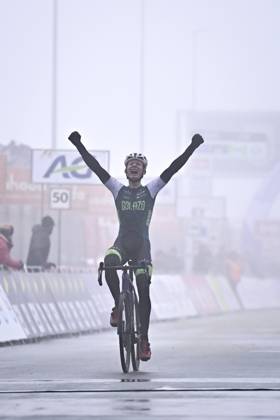 Belgian championship Cyclocross Zolder - day 1 ZOLDER, BELGIUM - JANUARY 11 : Arthur van den Boer belgian Champion during the Junior Race of the 2025 Belgian Championships cyclocross in Zolder, Belgium, 11 01 2025 Zolder Belgium Copyright: xSesx