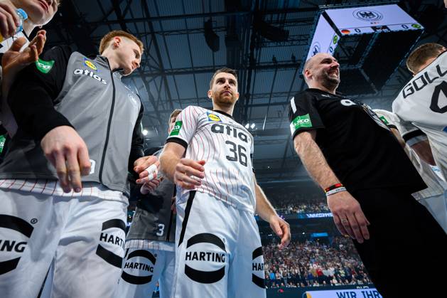 Hamburg: Handball Länderspiel - Vorbereitung WM - Deutschland - Brasilien Lukas Mertens (Deutschland) Hamburg Barlays Arena Deutschland