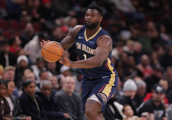 CHICAGO, IL - JANUARY 14: Zion Williamson 1 of the New Orleans Pelicans during the first half against the Chicago Bulls on January 14, 2025 at the United Center in Chicago, Illinois. (Photo by Melissa Tamez Icon Sportswire) NBA, Basketball Herren, USA JAN 14 Pelicans at Bulls EDITORIAL USE ONLY Icon250114012