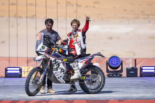 DAKAR 2025 - CEREMONY AND FINISH PODIUM WINKLER Andrea (ita), KTM, Motoclub Yamaha, FIM W2RC, Rally2, Original by Motul, portraitW during the Ceremony and Finish Podium of the Dakar 2025 on January 17, 2025 in Subaytah, Saudi Arabia - SubaytahSaudi Arabia  Copyright: xJULIENxDELFOSSEx