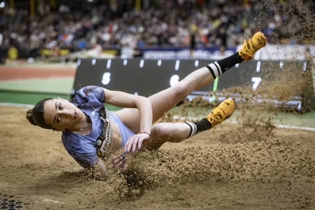 Bilder des Jahres 2025, Sport 01 Januar Sport Themen der Woche KW03 Sport Bilder des Tages Indoor Meeting Dortmund; Dortmund, 18.01.2025 Filippa Fotopoulou (CYP Zypern); Indoor Meeting Dortmund im Rahmen der World Athletics Indoor Tour (Bronze) in der Helmut-Körnig-Halle in Dortmund (Deutschland) am 18.01.2025. Copyright: xBEAUTIFULxSPORTS AxelxKohringx