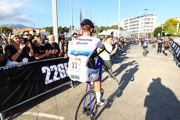 Belgian Thibau Nys celebrates after winning the men s elite race at the cyclocross cycling event in Benidorm, Spain, , stage 12 14 in the UCI World Cup competition. DAVIDxPINTENS x110724768x