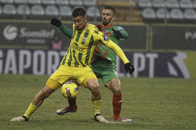 Liga portugal 2 meu super - cd tondela xmario m. Tondela (pt) 01 19 2025 - liga portugal meu super - cd tondela xmario m. tondela player during the match between tondela xmario m., valid for the 18th round of the portugal league 2 meu super, held at the joao cardoso stadium, in tondela, on this sunday afternoon,(19). (Foto: Alexandre Gomes Thenews2 imago images) SPO Copyright: xALEXANDRExGOMESx