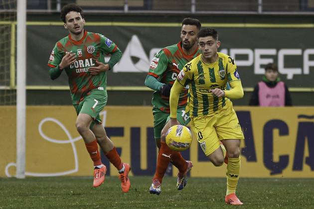Liga portugal 2 meu super - cd tondela xmario m. Tondela (pt) 01 19 2025 - liga portugal meu super - cd tondela xmario m. rodrigo ramos tondela player during the match between tondela xmario m., valid for the 18th round of the portugal league 2 meu super, held at the joao cardoso stadium, in tondela, on this sunday afternoon,(19). (Foto: Alexandre Gomes Thenews2 imago images) SPO Copyright: xALEXANDRExGOMESx