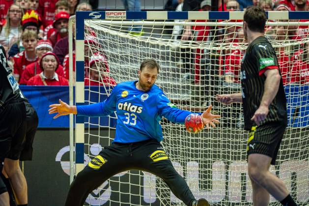 Handball Herning 19.01.2025 IHF Handball World Championship, WM, Weltmeisterschaft Hauptrunde Dänemark (DAN) - Deutschland (GER) Andreas Wolff (Deutschland, TW, No.33)