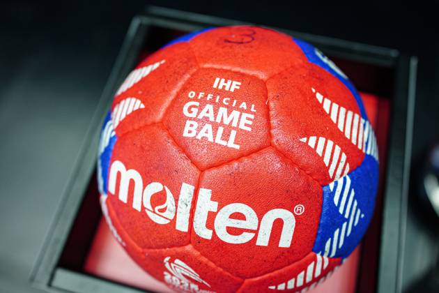 Molten Spielball, Themenfoto, Themenbild, Symbolfoto, Symbolbild, Stockfoto DEN, Schweiz vs. Tunesien, Handball, IHF Weltmeisterschaft 2025, Hauptgruppe 1, Spieltag 1, 21.01.2025 DEN, Schweiz vs. Tunesien, Handball, IHF Weltmeisterschaft 2025, Hauptgruppe 1, Spieltag 1, 21.01.2025 Herning Copyright: xEibner-Pressefoto MarcelxvonxFehrnx EP_MFN