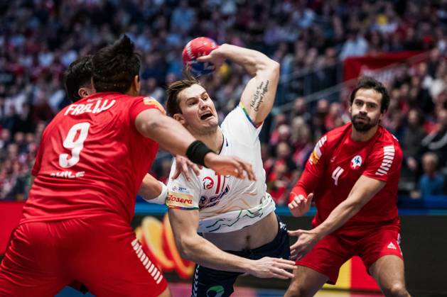 Sport Bilder des Tages 250124 Magnus Abelvik Rod of Norway during the 2025 IHF World Men s Handball Championship main round match between Chile and Norway on January 24, 2025 in Oslo. Photo: Vegard Grott BILDBYRAN kod VG VG0709 bbeng handball handboll handball ihf 2025 world mens handball championship handball-vm handbolls-vm vm chile norge norway Copyright: VEGARDxGRoTT BB250124VG118