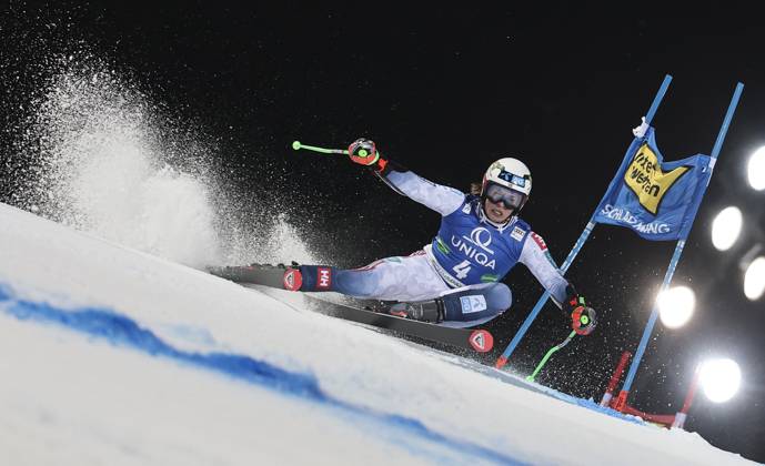 Bilder des Jahres 2025, Sport 01 Januar Sport Themen der Woche KW05 Sport Bilder des Tages ALPINE SKIING - FIS WC Schladming SCHLADMING,AUSTRIA,28.JAN.25 - ALPINE SKIING - FIS World Cup, night giant slalom, men. Image shows Alexander Steen Olsen (NOR).  GEPAxpictures xWolfgangxGrebien