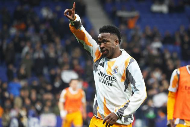 RCD Espanyol de Barcelona v Real Madrid CF - La Liga EA Sports Vinicius Junior trains before the match between RCD Espanyol and Real Madrid CF, corresponding to week 22 of LaLiga EA Sports, at the RCDE Stadium in Barcelona, Spain, on February 1, 2025. Barcelona Barcelona Spain  Copyright: xUrbanandsportx originalFilename:urbanandsport-rcdespan250201_npXmQ