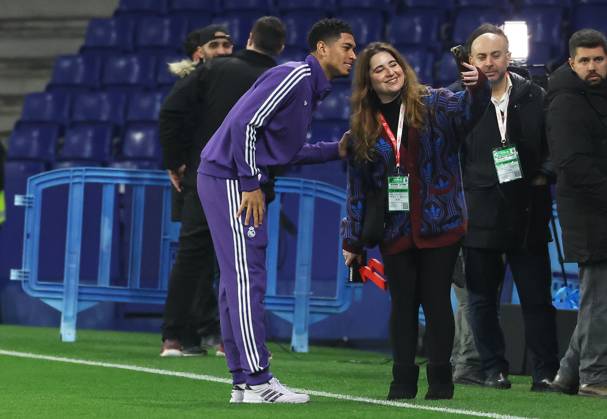 RCD Espanyol de Barcelona v Real Madrid CF - La Liga EA Sports Jude Bellingham is present before the match between RCD Espanyol and Real Madrid CF, corresponding to week 22 of LaLiga EA Sports, at the RCDE Stadium in Barcelona, Spain, on February 1, 2025. Barcelona Barcelona Spain  Copyright: xUrbanandsportx originalFilename:urbanandsport-rcdespan250201_npfDm