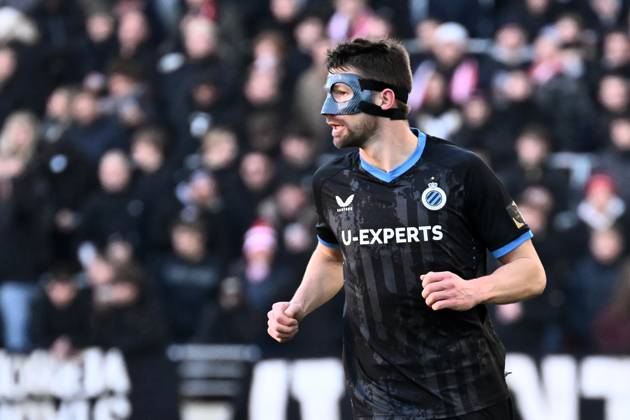 Club s Brandon Mechele is pictured during a soccer match between Royal Antwerp FC and Club Brugge, Sunday 02 February 2025 in Antwerp, on day 24 of the 2024-2025 season of the Jupiler Pro League first division of the Belgian championship. MAARTENxSTRAETEMANS x111640791x