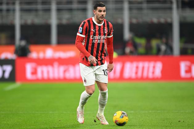 AC Milan vs Inter FC Internazionale Serie A match at Giuseppe Meazza San Siro Stadium Theo Hernández of AC Milan in action during the Italian Serie A football match between AC Milan and FC Inter on February 2, 2025 at Giuseppe Meazza San Siro Siro stadium in Milan, Italy Italy Copyright: TizianoxBallabio