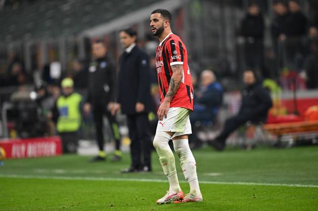 AC Milan vs Inter FC Internazionale Serie A match at Giuseppe Meazza San Siro Stadium Kyle Walker of AC Milan in action during the Italian Serie A football match between AC Milan and FC Inter on February 2, 2025 at Giuseppe Meazza San Siro Siro stadium in Milan, Italy Italy Copyright: TizianoxBallabio