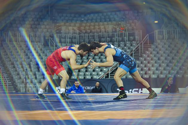 Bilder des Jahres 2025, Sport 02 Februar Sport Themen der Woche KW06 Sport Bilder des Tages Wrestling Zagreb Open 2025 57kg FS - Islam Bazarganov (AZE) df. Azamat Arturovic Tuskaev (SRB) Copyright: xUnitedxWorldxWrestlingx xKadirxCx