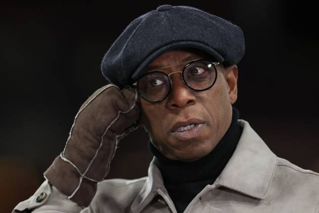 Manchester United, ManU v Leicester City FA Cup 07 02 2025. 4th Round Ian Wright on TV punditry ahead of the FA Cup match between Manchester United and Leicester City at Old Trafford, Manchester, England on 7 February 2025. Manchester Old Trafford Greater Manchester England Editorial use only DataCo restrictions apply See www.football-dataco.com , Copyright: xConorxMolloyx PSI-21415-0017