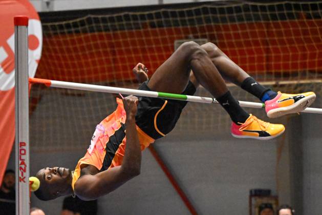 Bilder des Jahres 2025, Sport 02 Februar Sport Themen der Woche KW06 Sport Bilder des Tages Enrique Luis Zayas from Cuba competes during the Hustopecske skakani, international Indoor High Jump Meeting, part of World Indoor Tour series, Silver category, in Hustopece, Czech Republic, on February 8, 2025. (CTKxPhoto VaclavxSalek) CTKPhotoP2025020806668  CTKPhotoP2025020806668