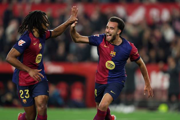 Bilder des Jahres 2025, Sport 02 Februar Sport Themen der Woche KW06 Sport Bilder des Tages ESP: Sevilla FC FC Barcelona, Barca La Liga EA Sports. Date 23. Eric Garcia of FC Barcelona celebrates after scoring the 1-4 during the La Liga EA Sports match between Sevilla FC and FC Barcelona played at Ramon Sanchez Pizjuan Stadium on February 9, 2025 in Sevilla, Spain. kpng Copyright: xAntonioxPozox xPRESSINPHOTOx AP_240209_SEV_BAR_125