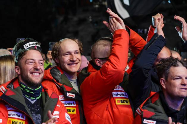 INVERNALI - Sci Alpino - FIS Alpine World Ski Championships - Men s Downhill FIS Alpine World Ski Championships Saalbach 2025 Men s Downhill - Medal Ceremony ODERMATT Marco (SUI) Sunday 09 02 25 Saalbach Austria  Copyright: xIPAxSport ABACAx