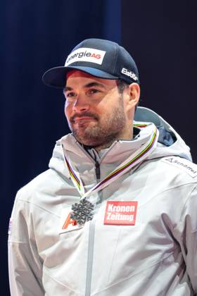 INVERNALI - Sci Alpino - FIS Alpine World Ski Championships - Men s Downhill FIS Alpine World Ski Championships Saalbach 2025 Men s Downhill - Medal Ceremony Silver Medal:KRIECHMAYR Vincent (AUT) Sunday 09 02 25 Saalbach Austria  Copyright: xIPAxSport ABACAx