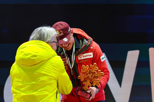 INVERNALI - Sci Alpino - FIS Alpine World Ski Championships - Men s Downhill FIS Alpine World Ski Championships Saalbach 2025 Men s Downhill - Medal Ceremony Gold Medal:von ALLMEN Franjo (SUI) Sunday 09 02 25 Saalbach Austria  Copyright: xIPAxSport ABACAx