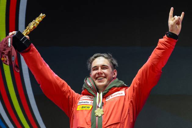 INVERNALI - Sci Alpino - FIS Alpine World Ski Championships - Men s Downhill FIS Alpine World Ski Championships Saalbach 2025 Men s Downhill - Medal Ceremony Gold Medal:von ALLMEN Franjo (SUI) Sunday 09 02 25 Saalbach Austria  Copyright: xIPAxSport ABACAx