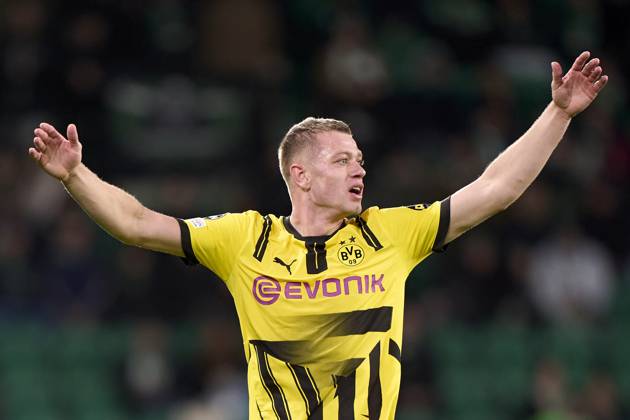 Sporting Clube de Portugal v Borussia Dortmund - UEFA Champions League 2024 25 League Knockout Play-off First Leg Julian Ryerson of Borussia Dortmund reacts during the UEFA Champions League Knockout phase play-offs 1st leg match between Sporting CP and Borussia Dortmund at Jose Alvalade Stadium in Lisbon, Portugal, on February 11, 2025. Lisbon, Portugal Lisbon Portugal Copyright: xJosexManuelxAlvarezxReyx originalFilename:alvarezrey-notitle250211_npHUr