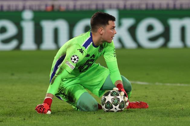 Monaco on February 12, 2025 Uefa Champions League Knockout phase play-offs, 1st leg AS Monaco - SL Benfica, goalkeeper, Torwart Radosław Majecki (AS Monaco) in aktion, in action, Copyright: JoaquimxFerreira