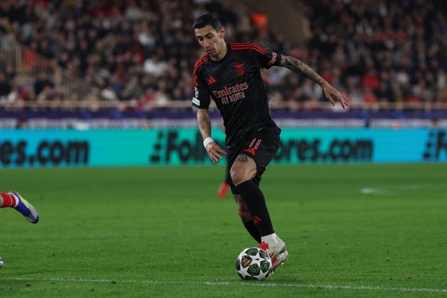 Monaco on February 12, 2025 Uefa Champions League Knockout phase play-offs, 1st leg AS Monaco - SL Benfica, Angel di Maria (S.L.Benfica) in aktion, in action, Copyright: JoaquimxFerreira