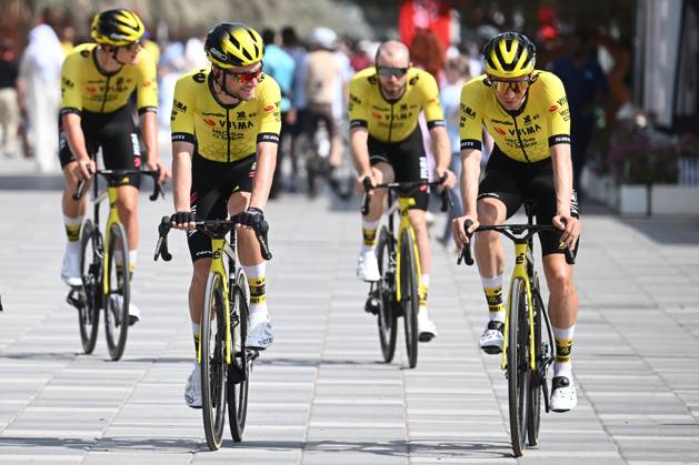 UAE Tour 2025 - Stage 3 JEBEL JAIS, UNITED ARAB EMIRATES - FEBRUARY 19 : Van der Sande Tosh (BEL) of Team Visma Lease a Bike pictured during Stage 3 of the UAE Tour 2025 cycling race with start in Ras Al Khaimah and finish in Jebel Jais (181km) on February 19, 2025 in Jebel Jais, United Arab Emirates, 19 02 2025 Jebel Jais United Arab Emirates  Copyright: xPeterxDexVoechtx